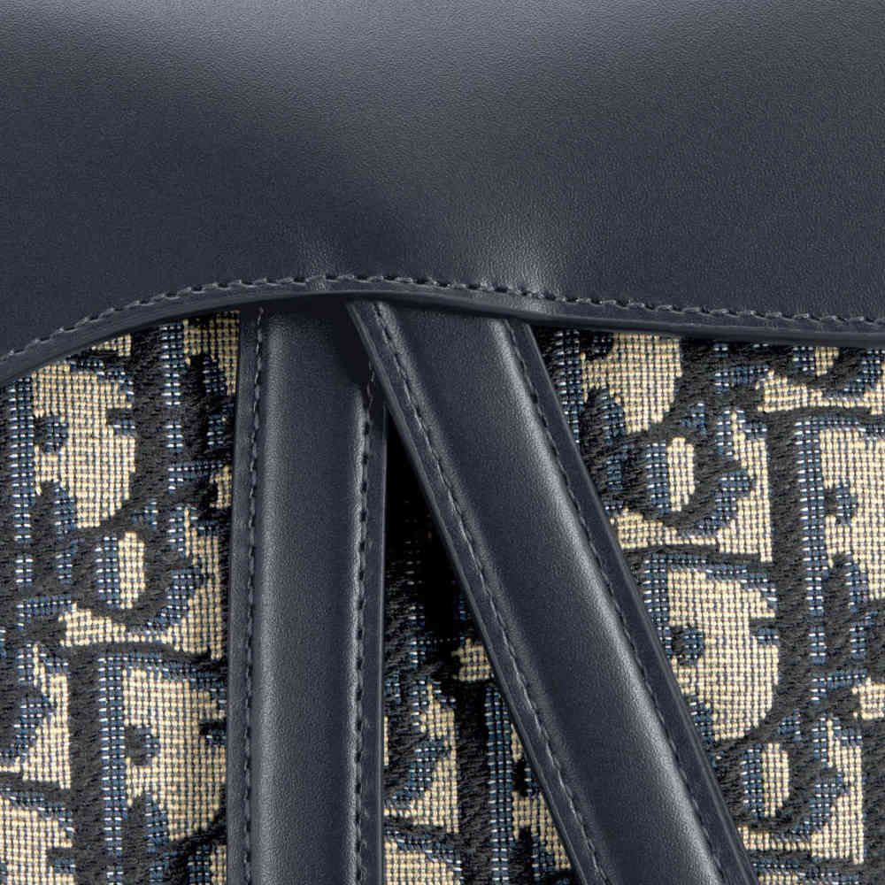 Christian Dior Black Oblique Canvas Mini Dior Shoulder Bag-5