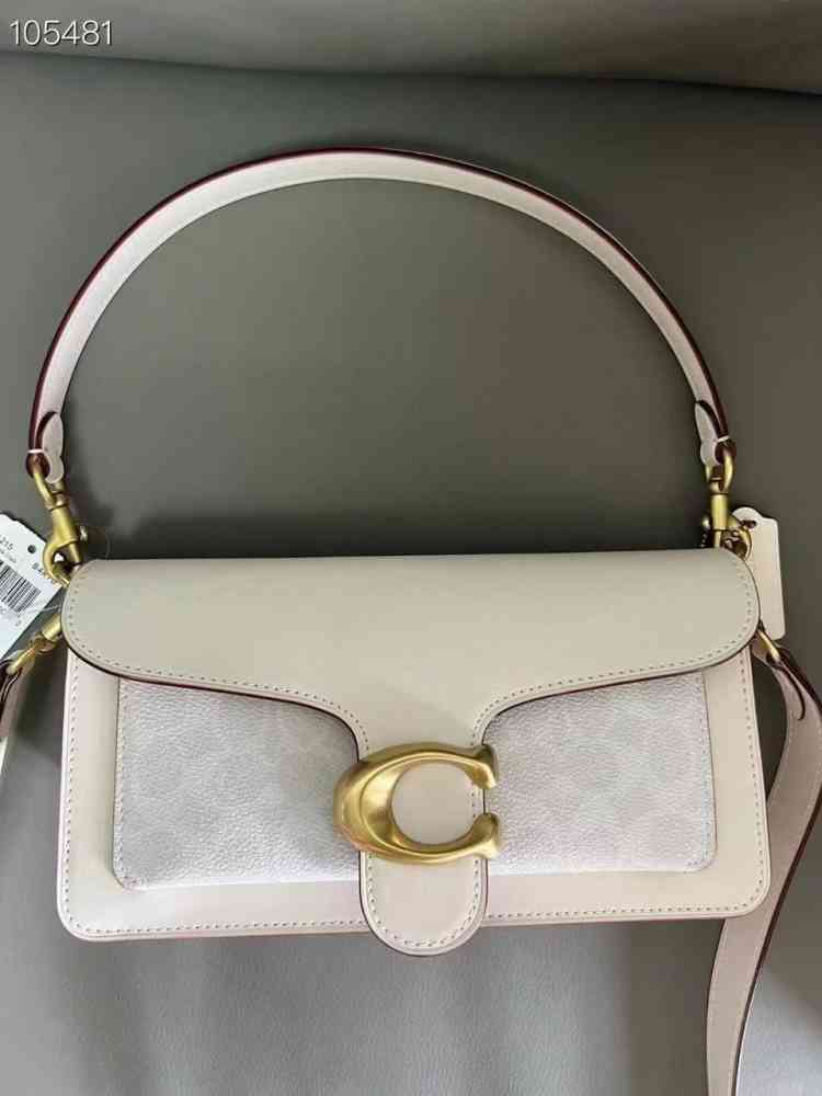White Coach Tabby Black Shoulder Bag