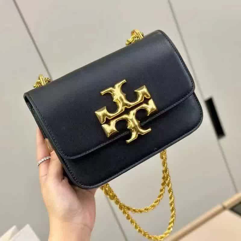 Black Tory Burch Small Eleanor Green Sling Bag