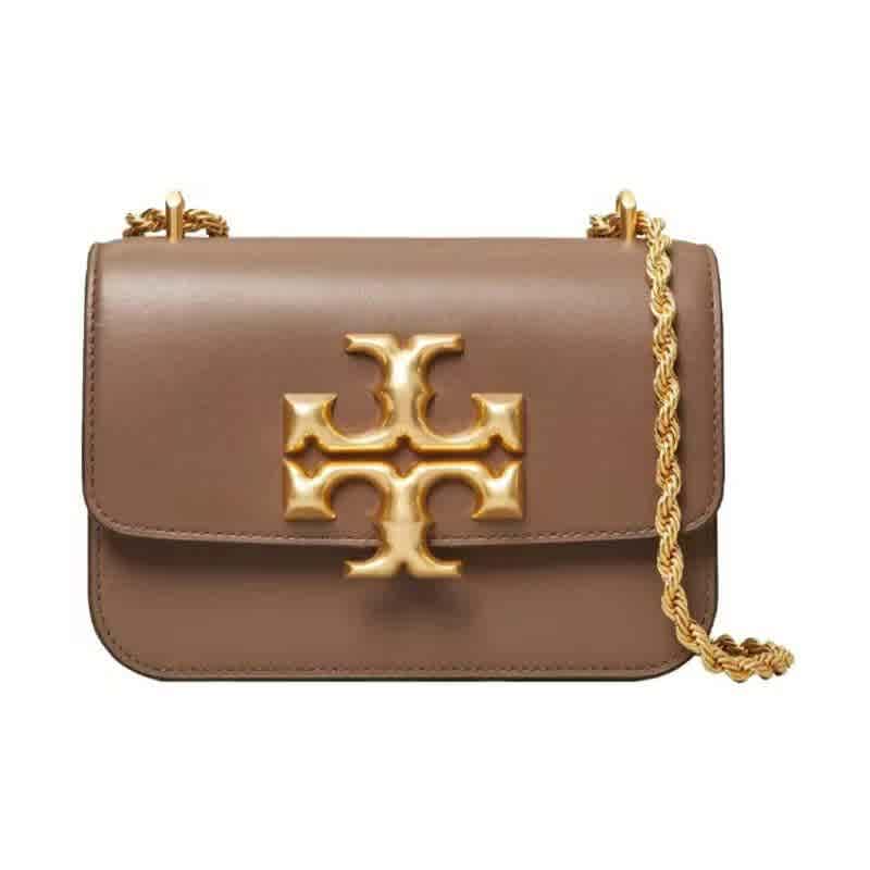 Beige Tory Burch Small Eleanor Green Sling Bag