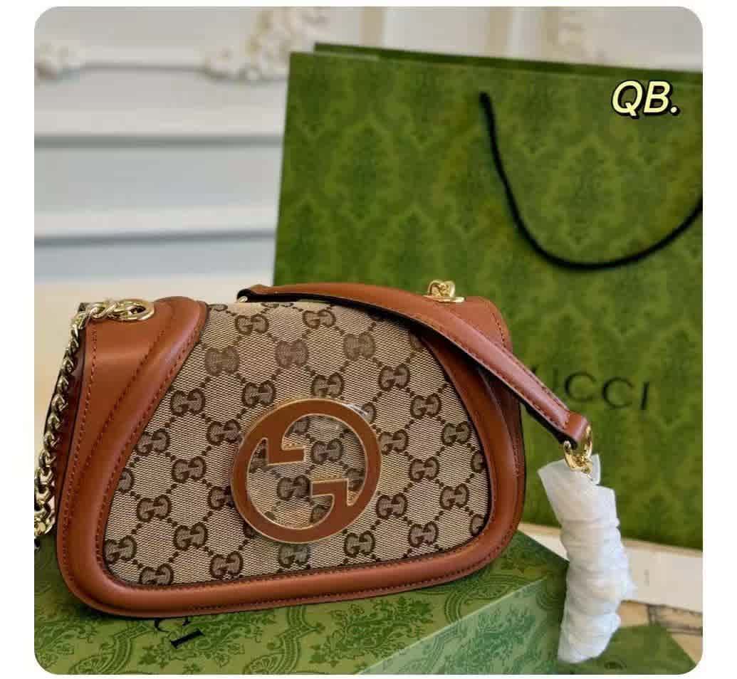 Brown Gucci Blondie Red Sling bag