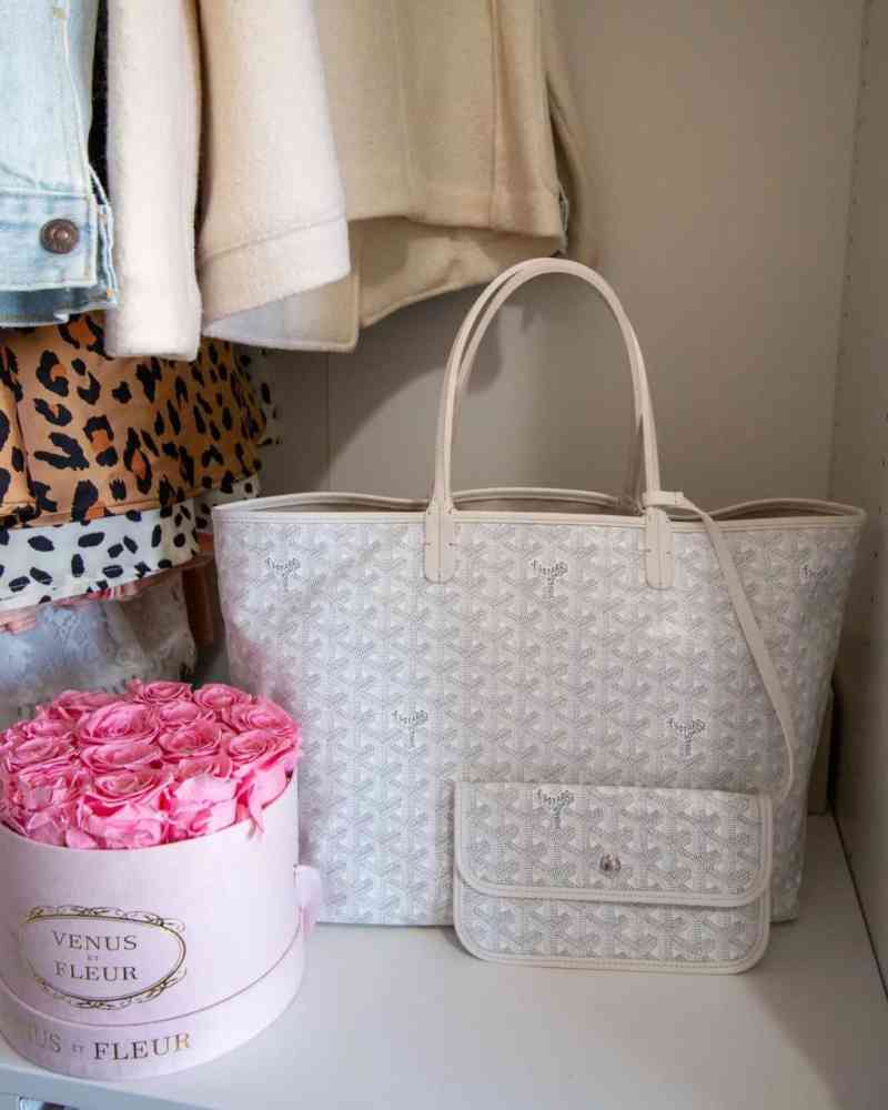 Goyard Artois PM White Tote Bag-thumb-0