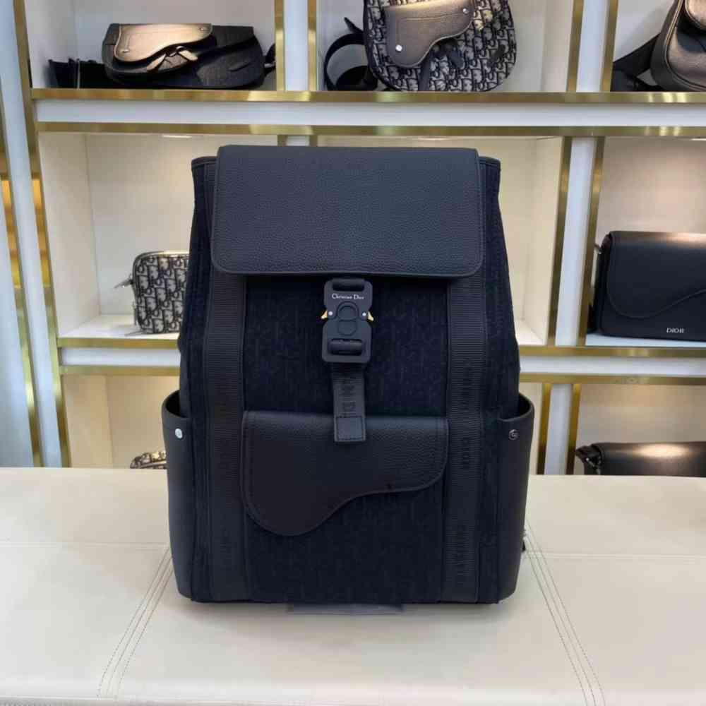Christian Dior Black Premium Saddle Bag-thumb-1