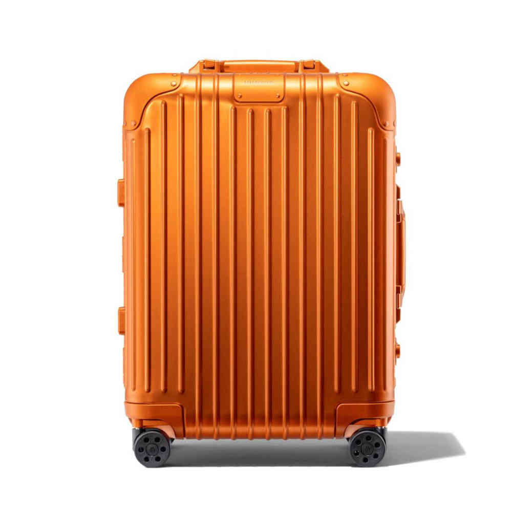 Orange Rimowa Titanium Premium Cabin Trolley Bag