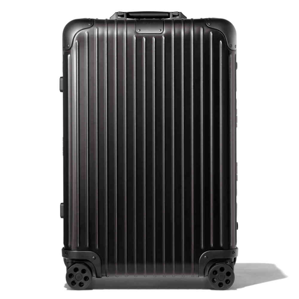 Black Rimowa Silver Premium Check-In Medium Trolley Bag