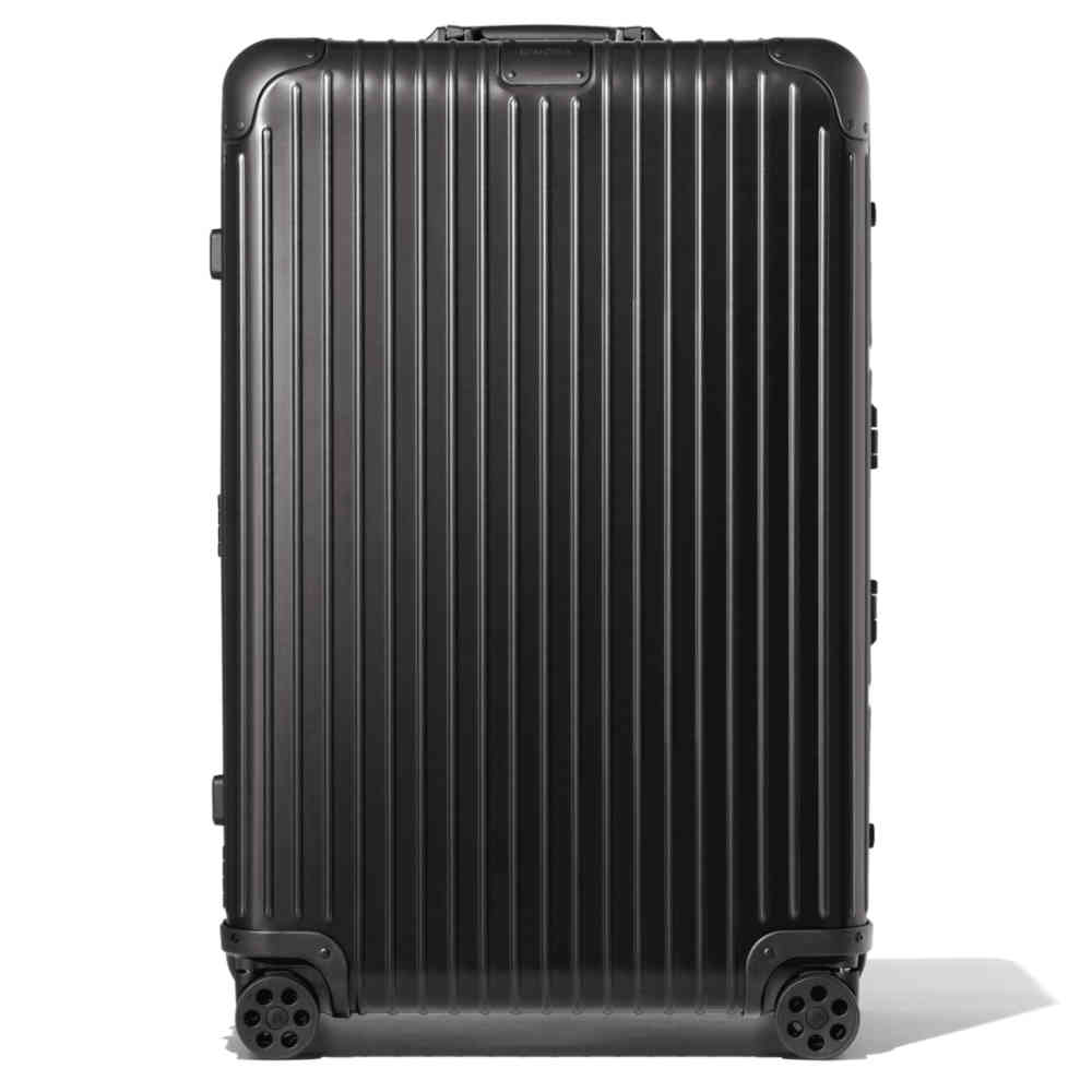 Black Rimowa Silver Premium Check-In Large Trolley Bag