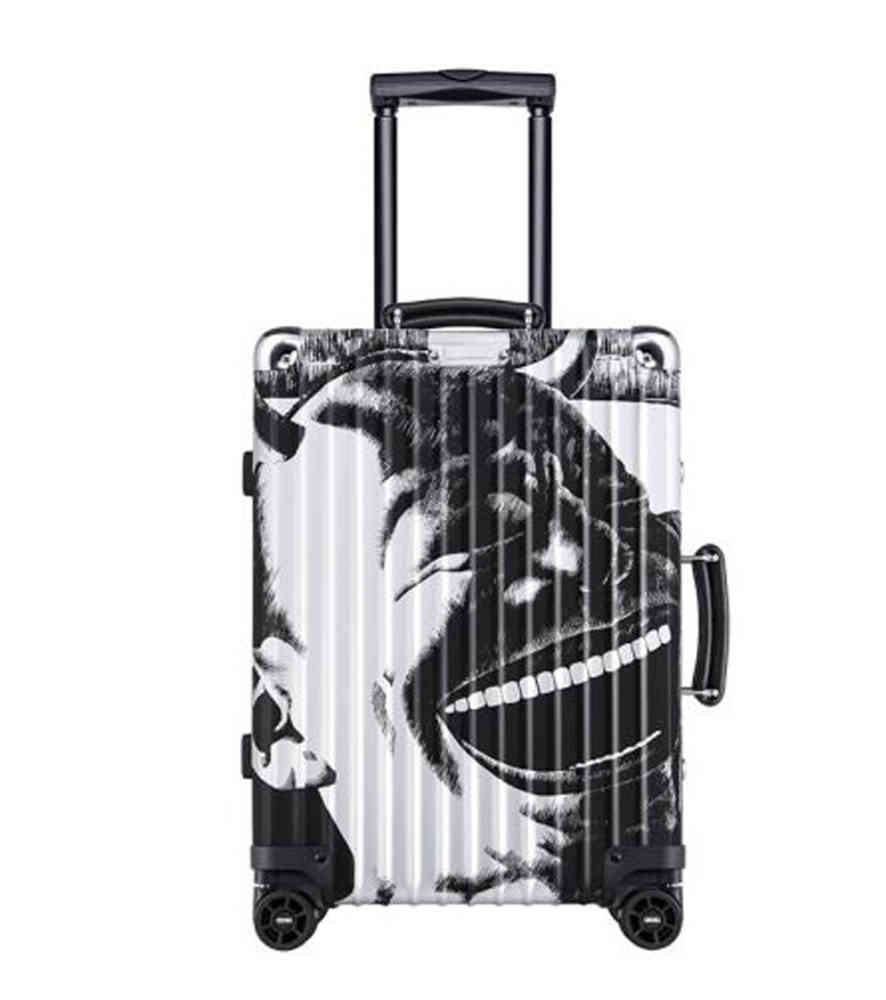 Rimowa Black Yue Minjun Limited Edition Premium Cabin Trolley Bag-thumb-0