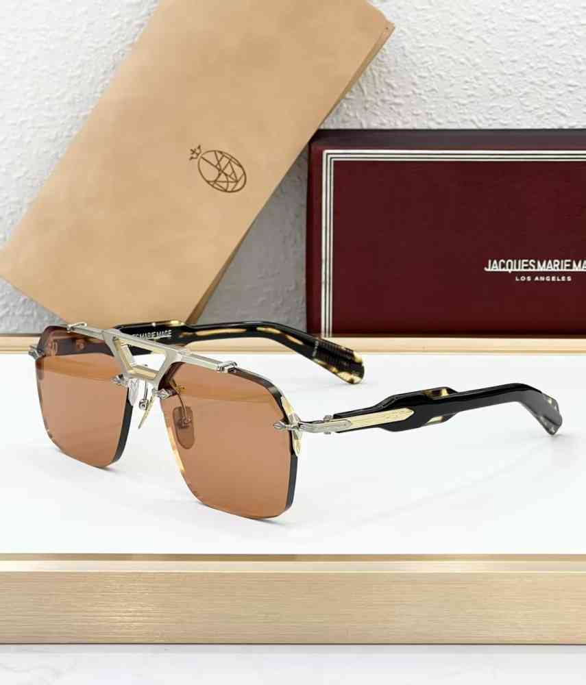 Brown Jacques Marie Mage Green Luxury Sunglasses