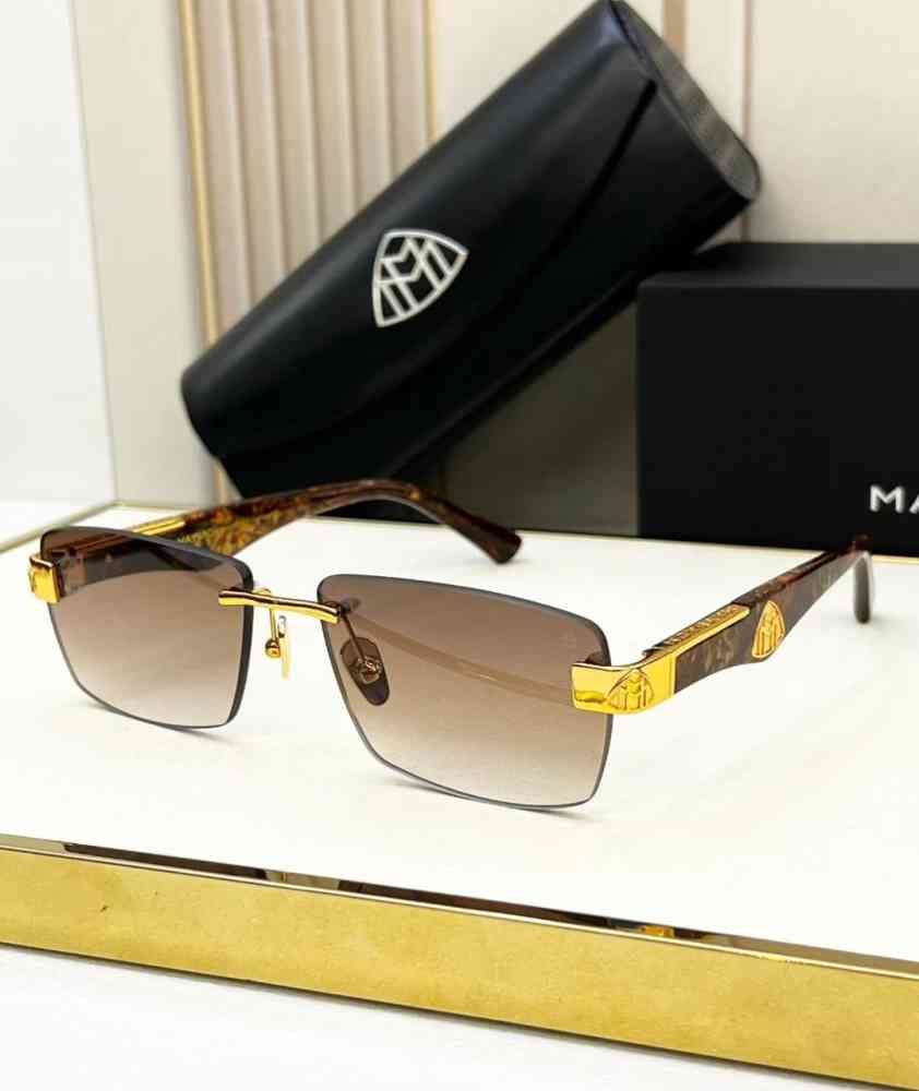 Brown Maybach Golden & Green Luxury Sunglasses