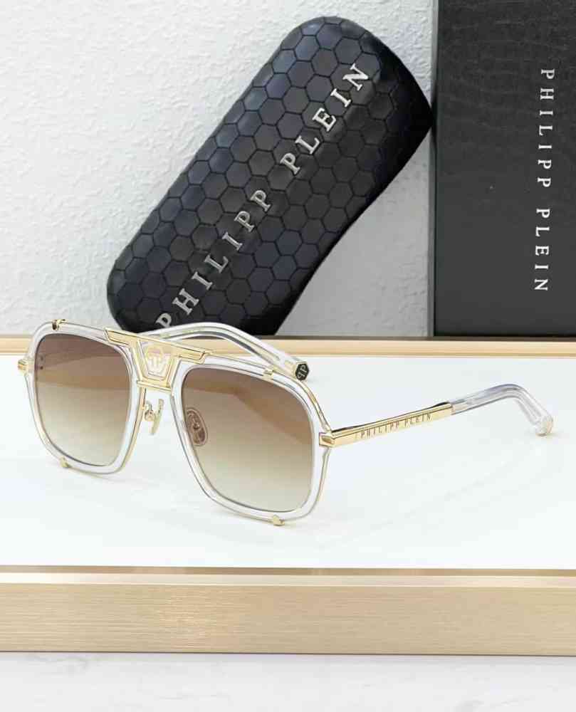 Brown Philipp Plein Black/Golden Luxury Sunglasses
