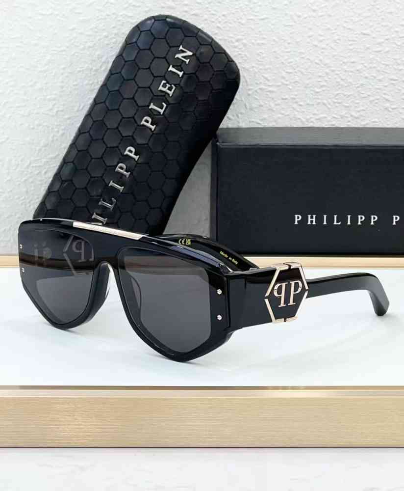 Black & Silver Philipp Plein Brown Luxury Sunglasses