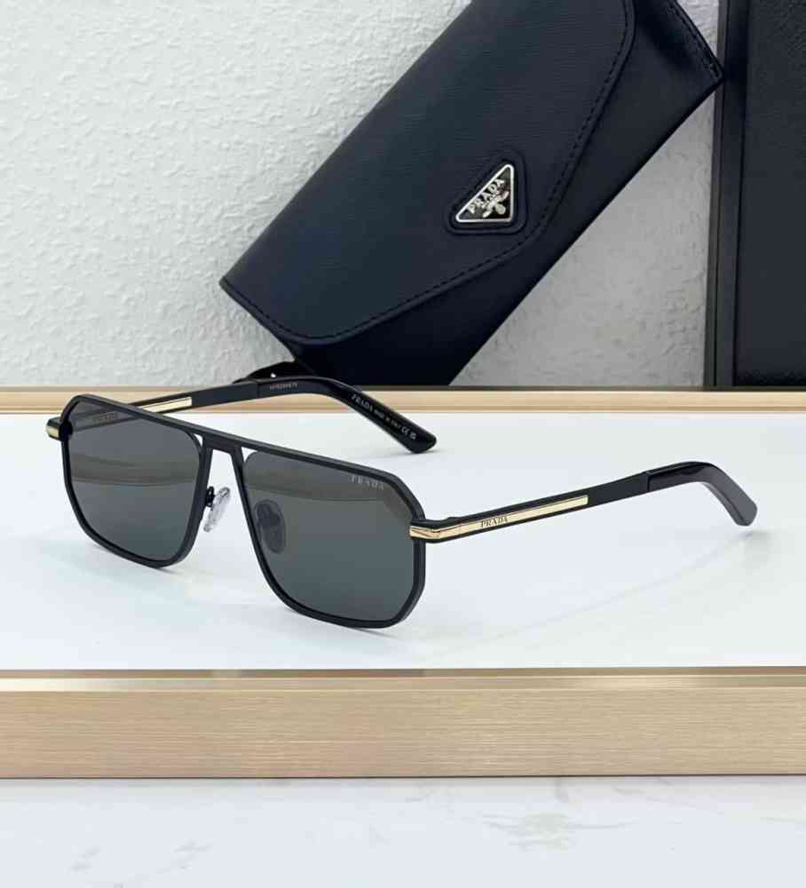 Black Prada Silver Luxury Sunglasses