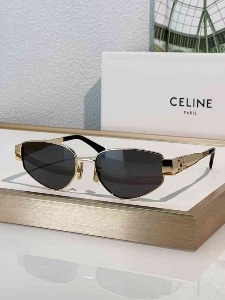 Golden/grey Celine Golden/Brown Luxury Sunglasses