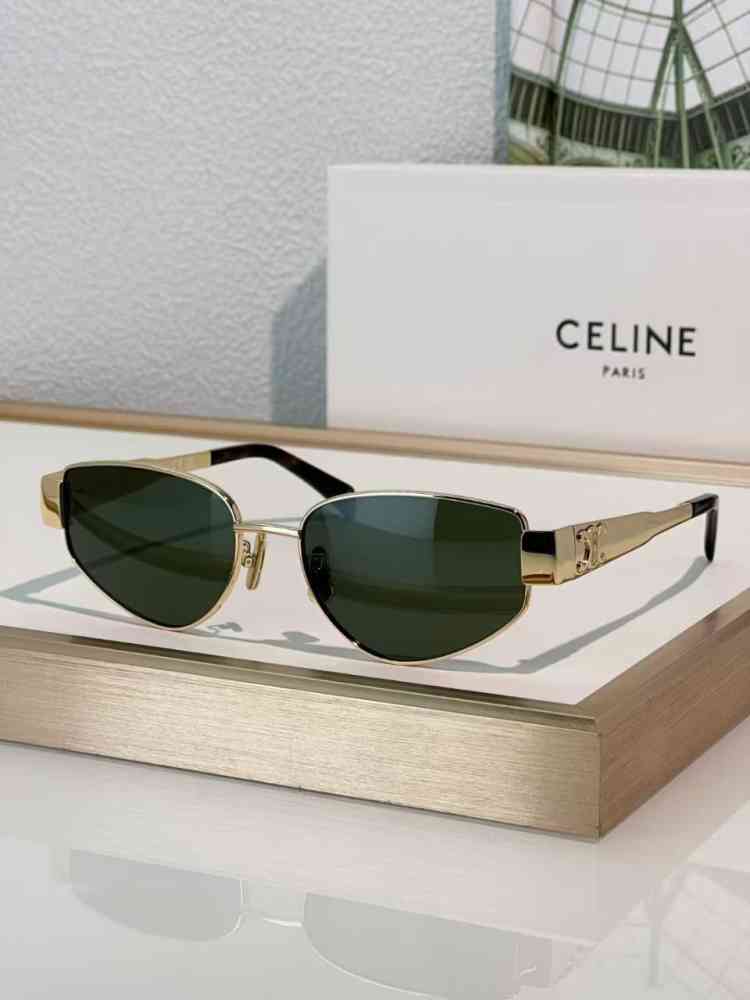 Golden/green Celine Golden/Brown Luxury Sunglasses
