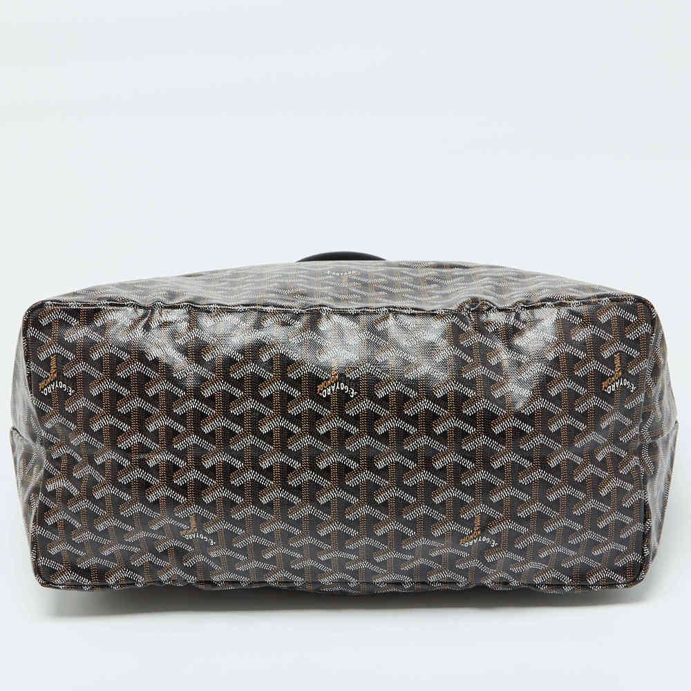 Goyard Black Goyardine Coated Canvas and Leather Saint Louis GM Tote Bag-2