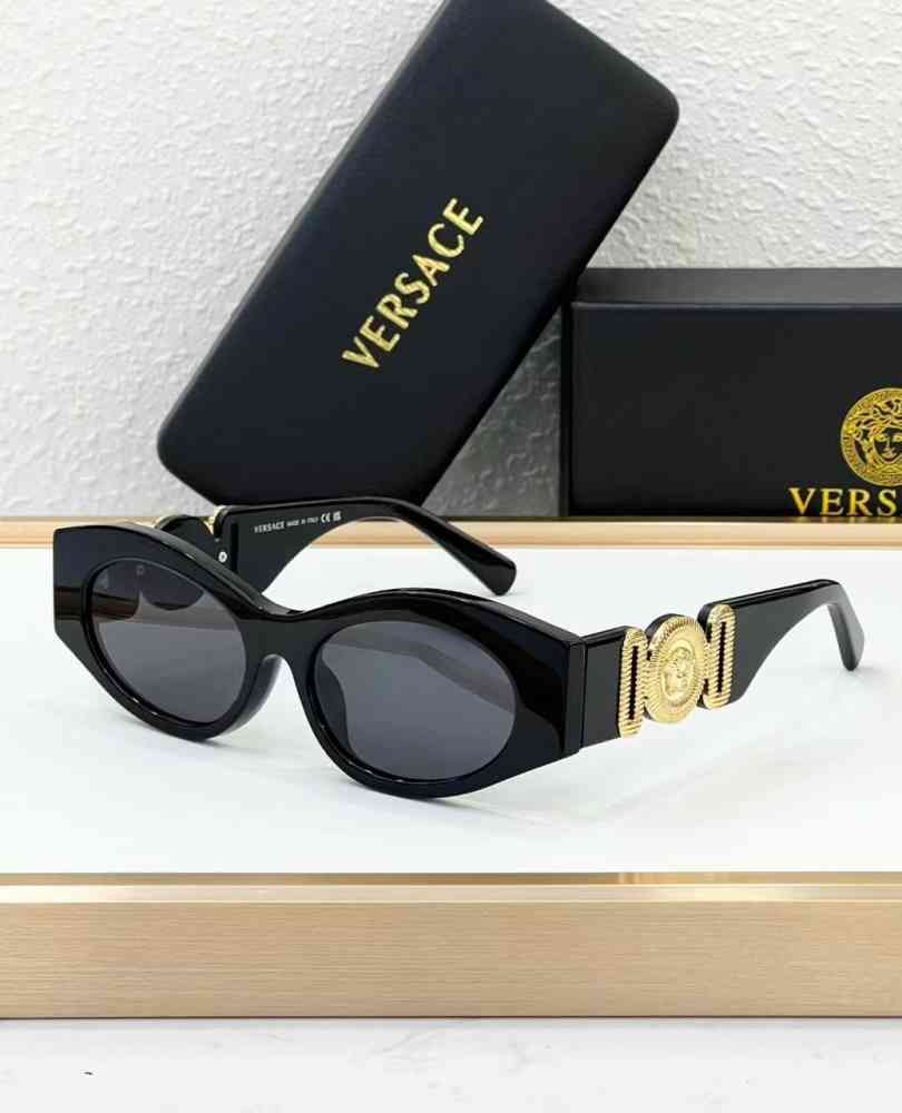 Black/Golden Versace Black Luxury Sunglasses