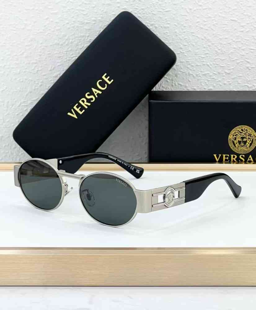 Silver/Grey Versace Brown Luxury Sunglasses