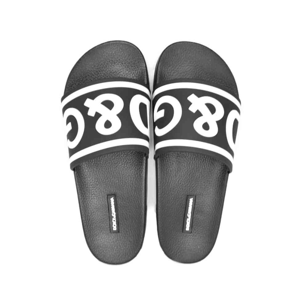 Dolce & Gabbana logo Black Premium Flip-flops-thumb-4