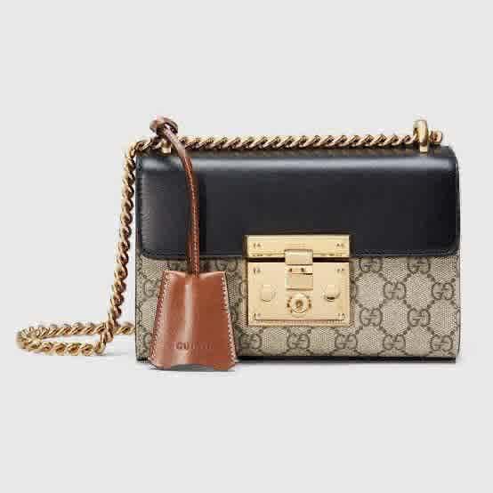 Gucci Beige GG Signature Padlock Sling bag-thumb-0
