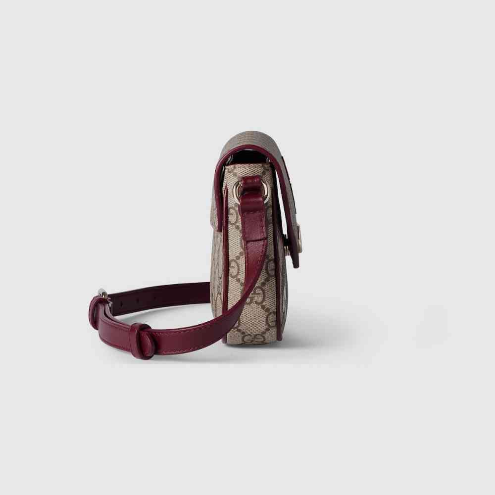 Gucci Beige GG mini shoulder bag with cat detail Sling Bag-3
