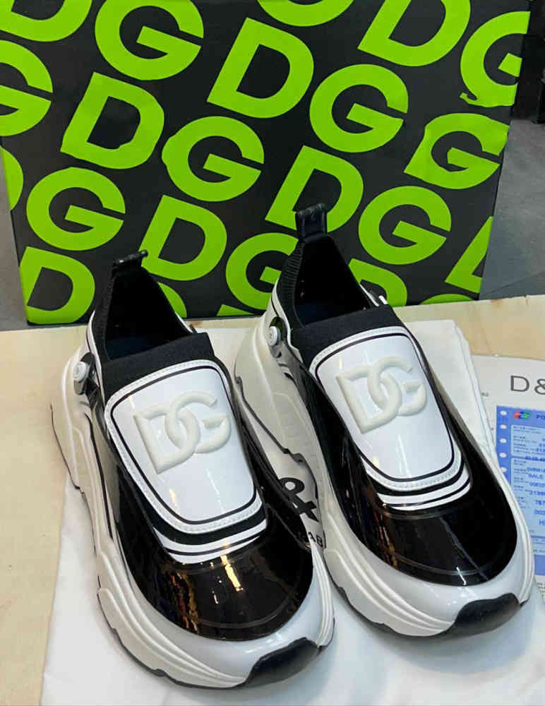 Dolce & Gabbana White & Black Premium Quality Sneakers-thumb-0