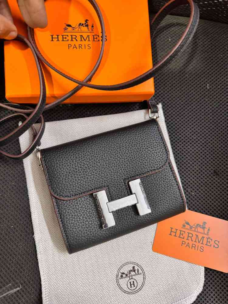 Black Hermes Brown Premium Quality Bag