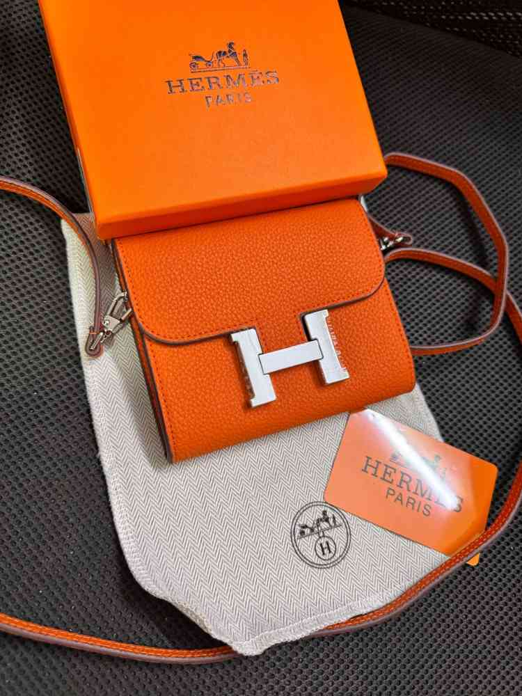 Orange Hermes Brown Premium Quality Bag