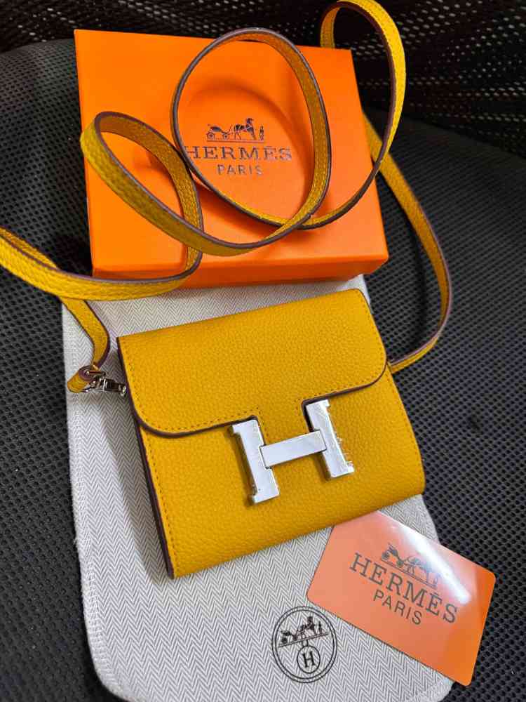 Yellow Hermes Brown Premium Quality Bag