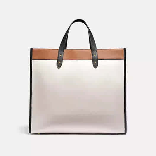 Coach Field 40 In Colorblock With Coach Badge Tote Bag-thumb-1