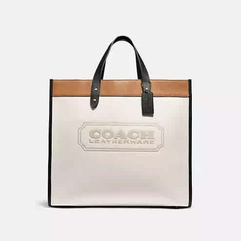 Coach Field 40 In Colorblock With Coach Badge Tote Bag-thumb-0