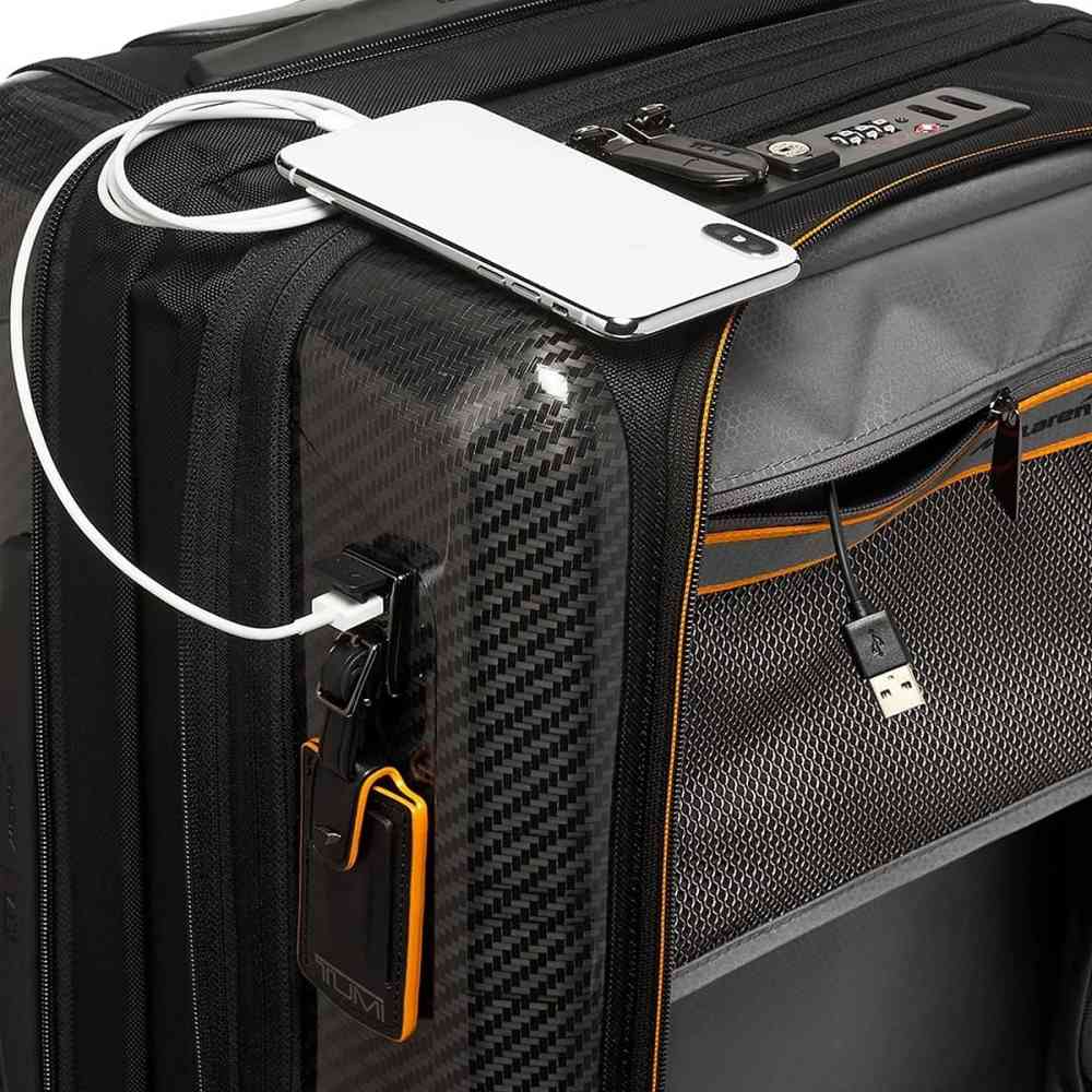 Tumi Black Mclaren Aero International Expandable Premium Trolley Bag-thumb-5