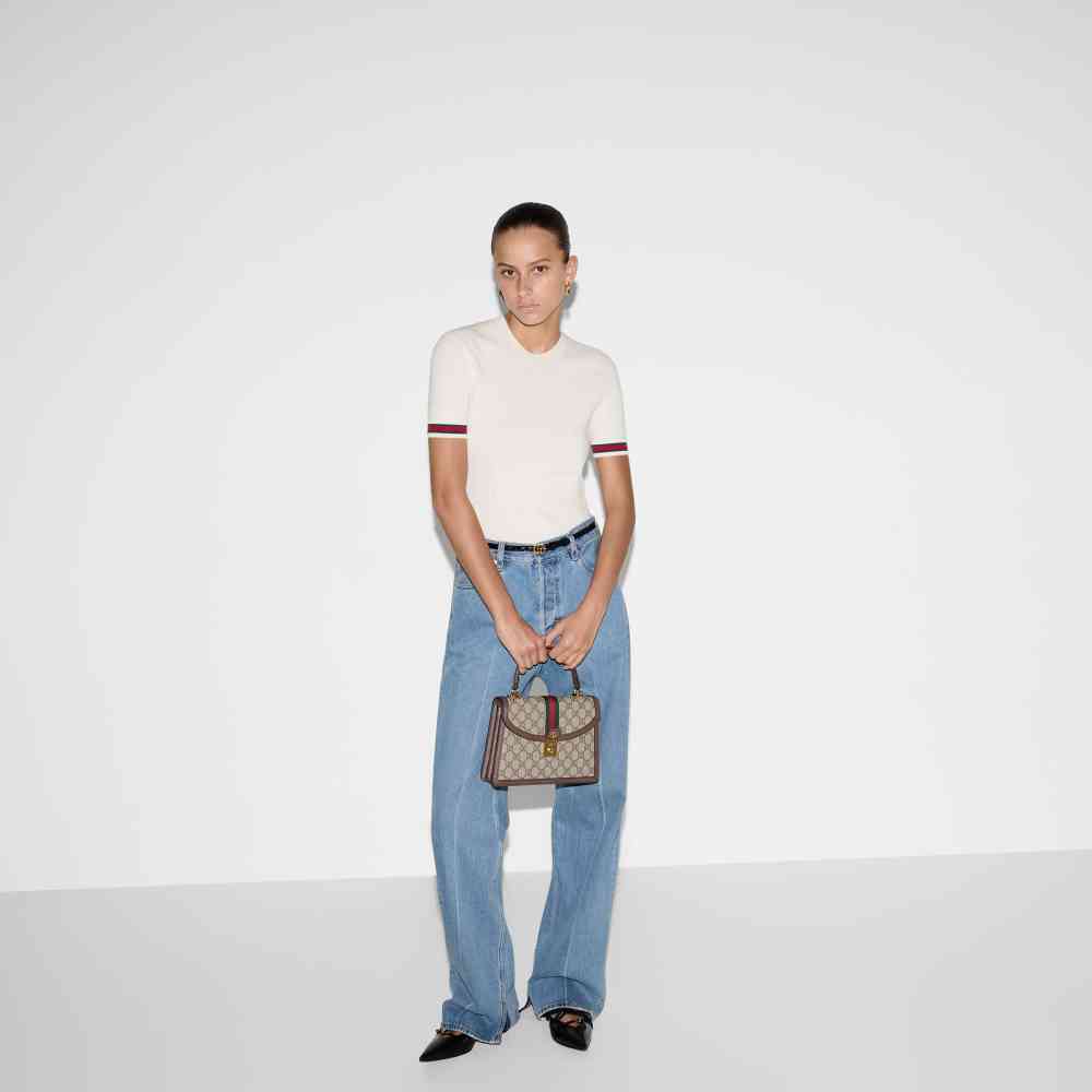 Gucci Ophidia Web Beige Handbag-thumb-9