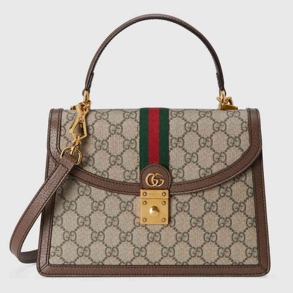 Gucci Ophidia Web Beige Handbag-thumb-0
