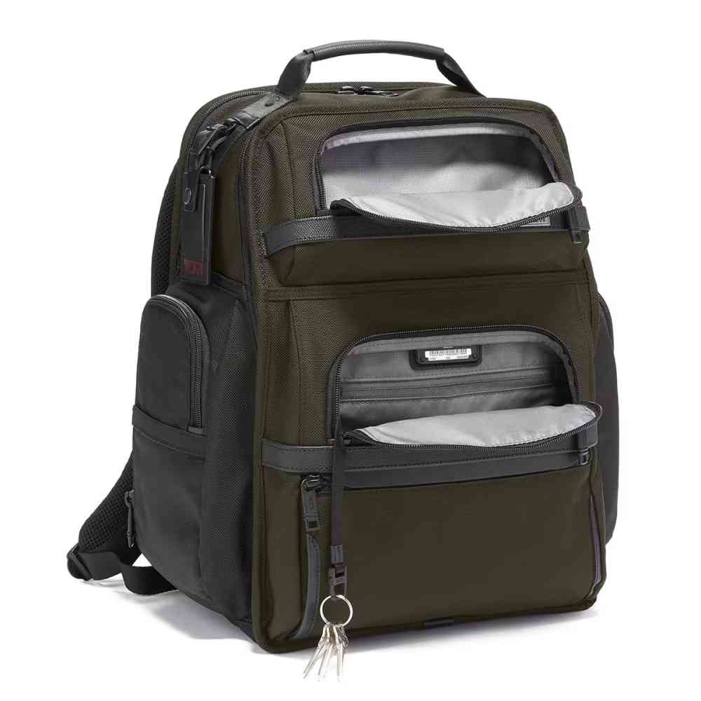 Tumi Alpha 3 Brief Pack Olive Backpack-thumb-3