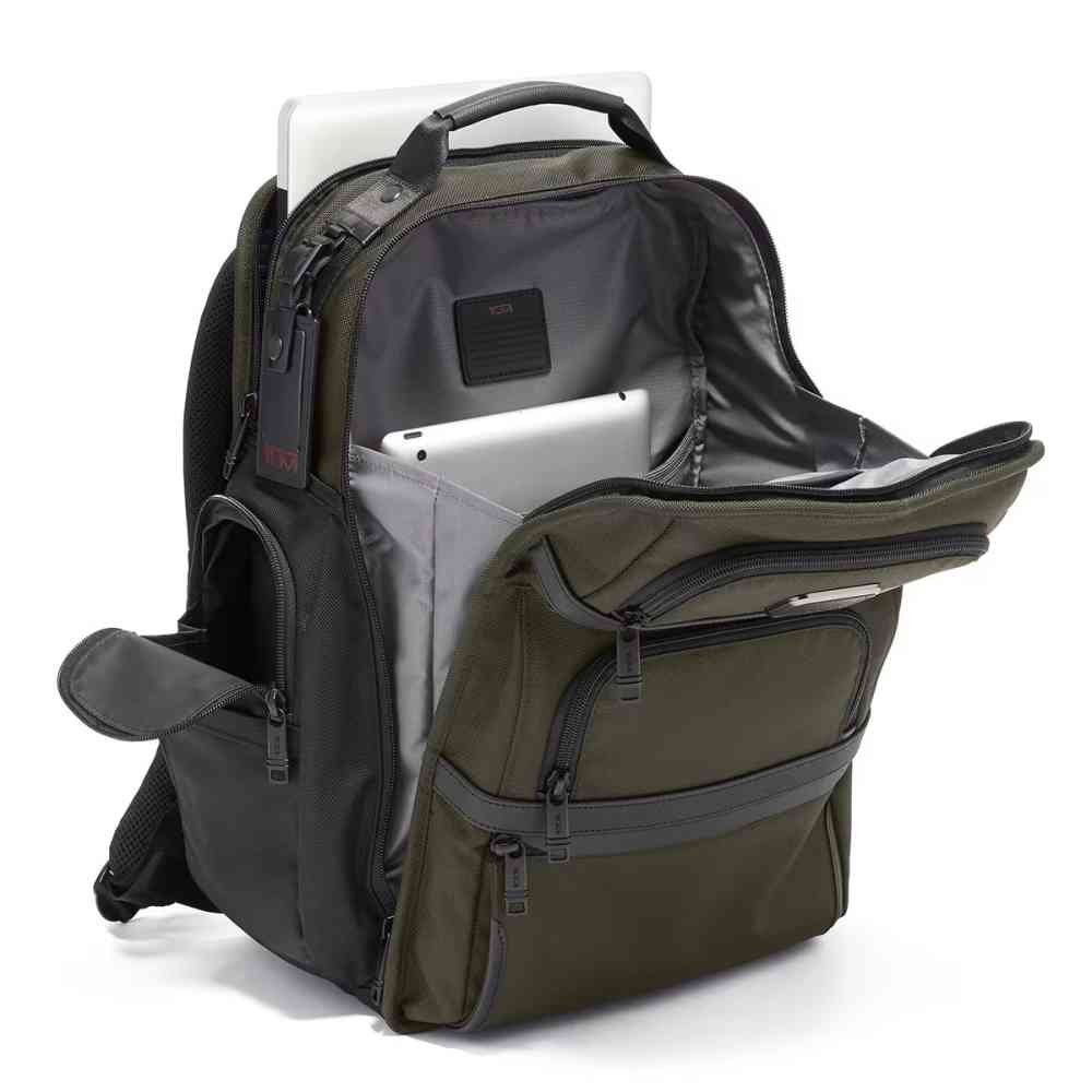 Tumi Alpha 3 Brief Pack Olive Backpack-thumb-2