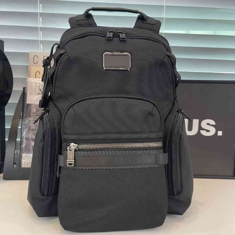 Tumi Alpha Bravo Navigation Black Backpack-thumb-1