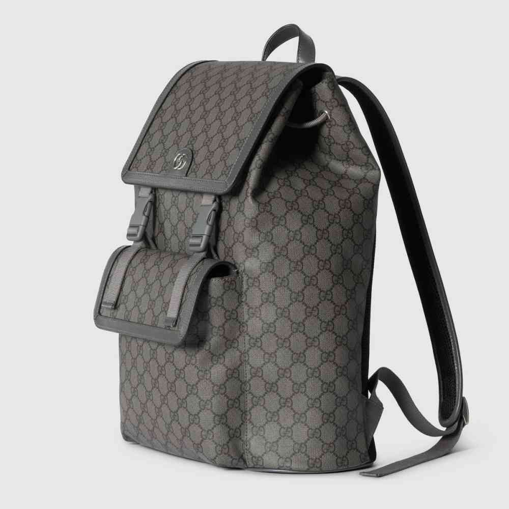 Gucci Grey & Black Ophidia large backpack-1