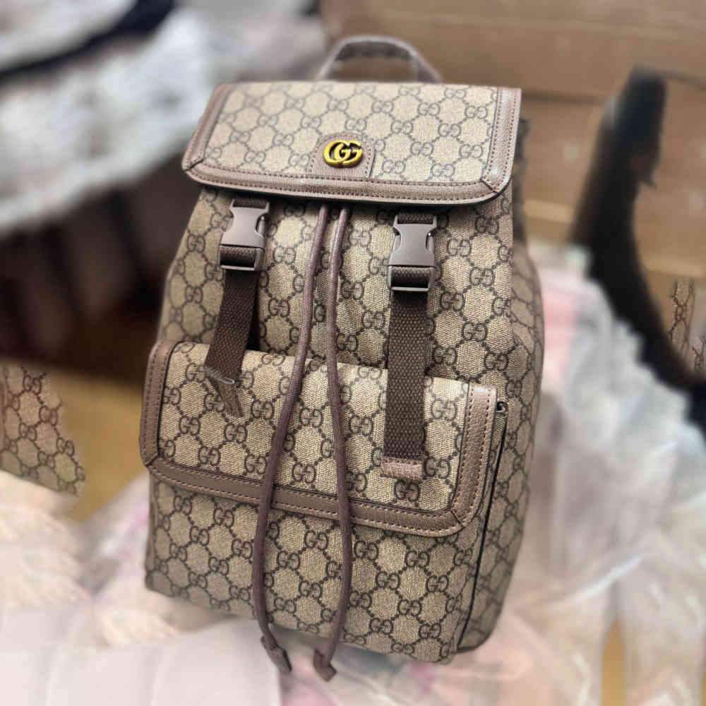 Gucci Brown Ophidia large backpack-thumb-1