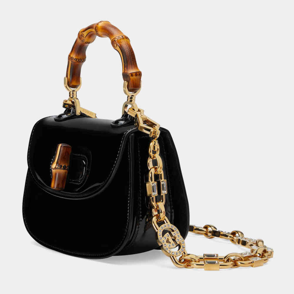 Gucci Bamboo 1947 Black Mini Handbag-thumb-1