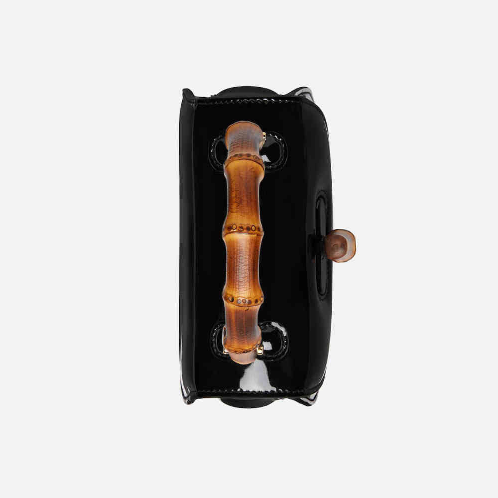 Gucci Bamboo 1947 Black Mini Handbag-thumb-5