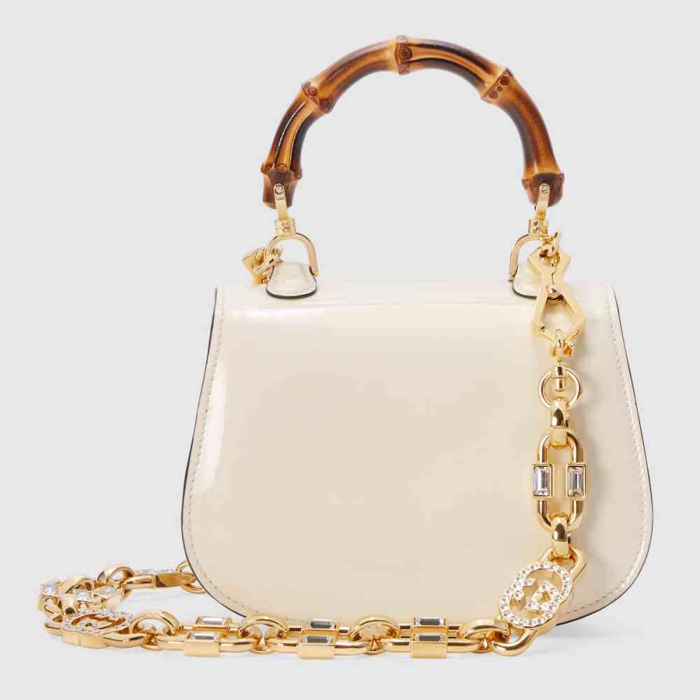 Gucci Bamboo 1947 White Mini Handbag-thumb-2