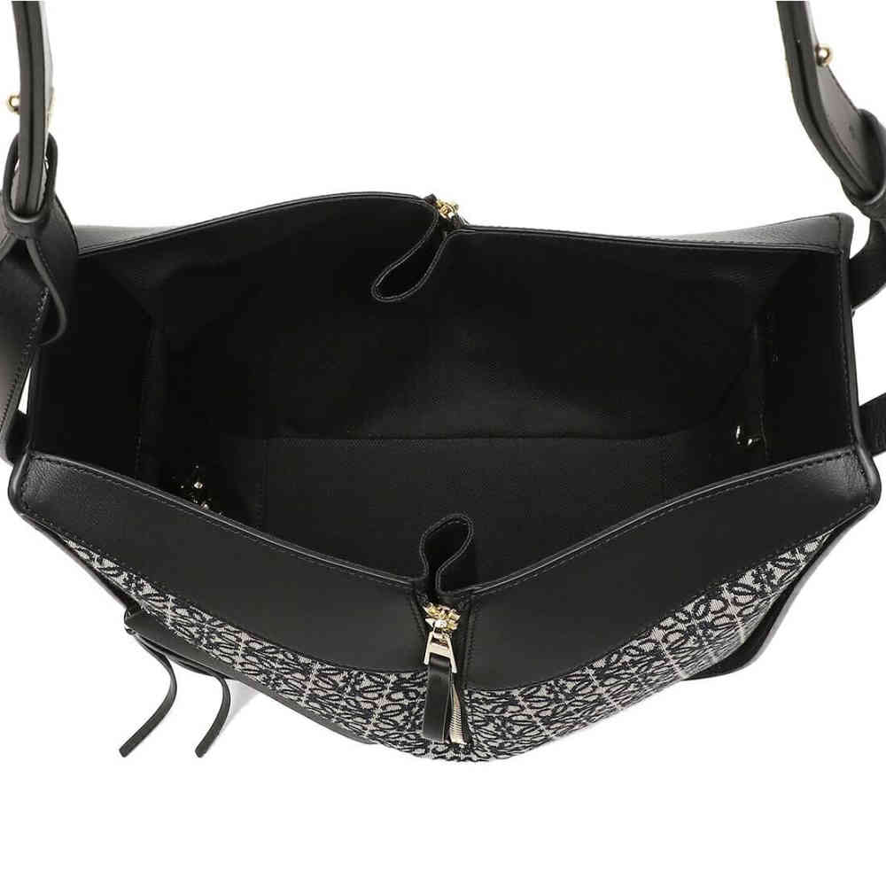 Loewe Black Leather Hammock Bag-thumb-4