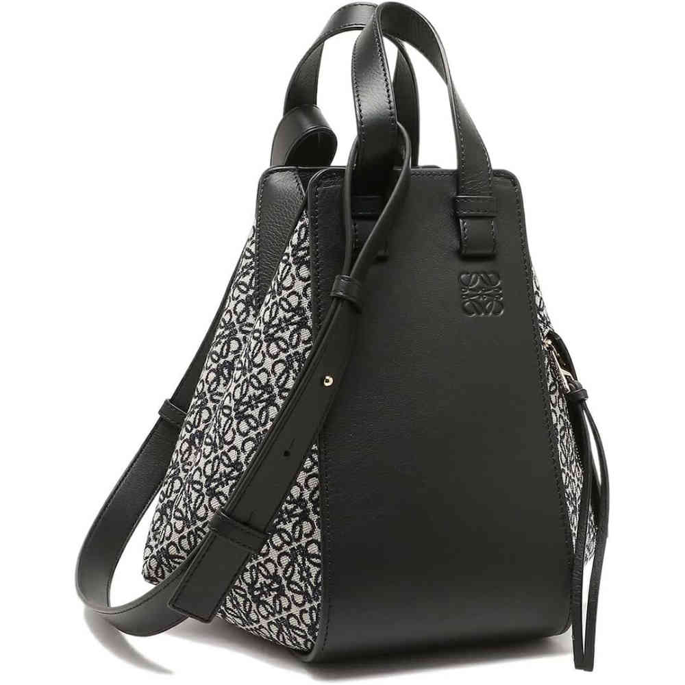 Loewe Black Leather Hammock Bag-thumb-0
