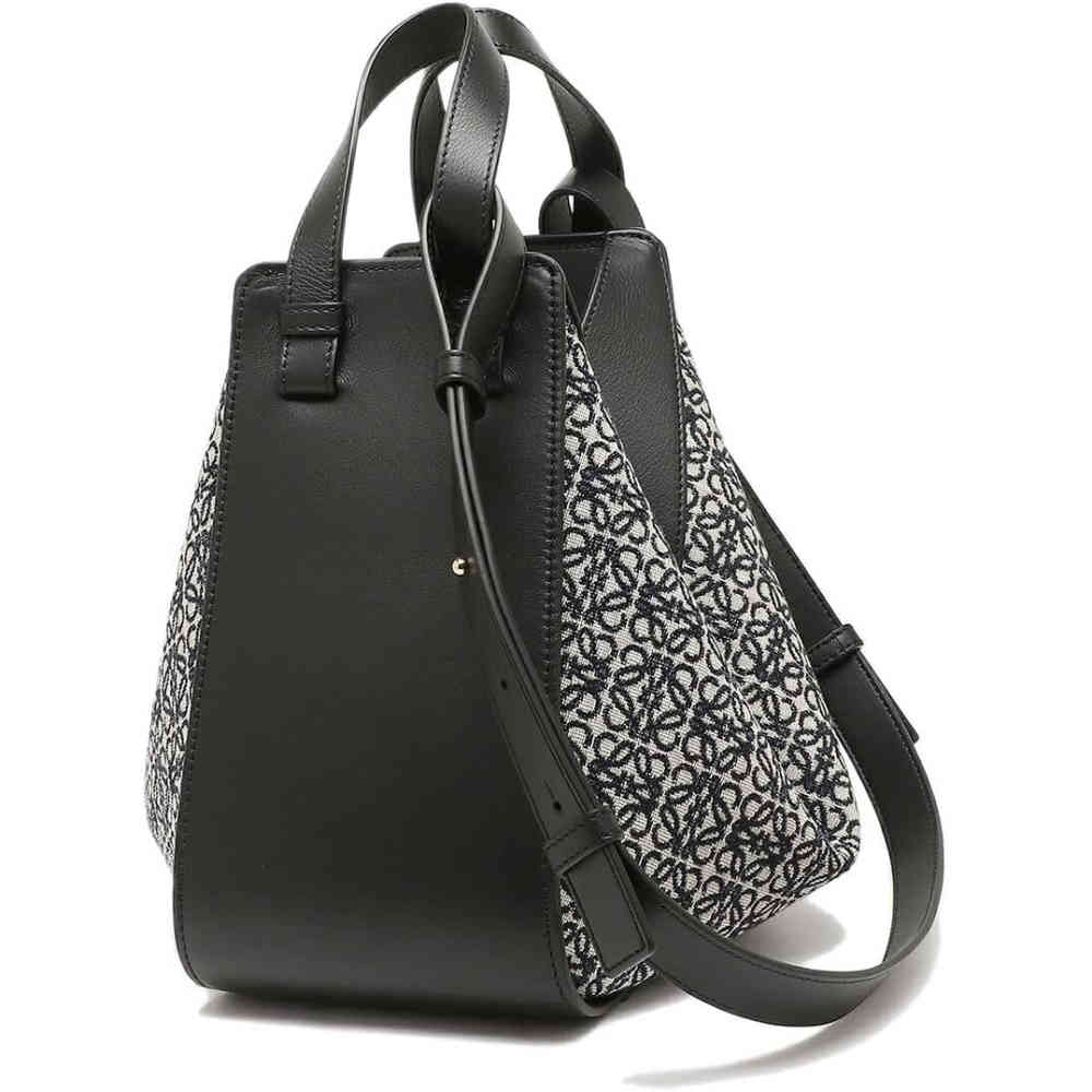 Loewe Black Leather Hammock Bag-thumb-2