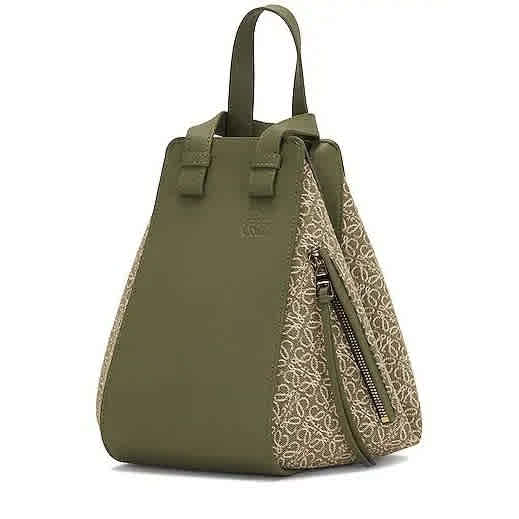 Green Loewe Black Leather Hammock Bag