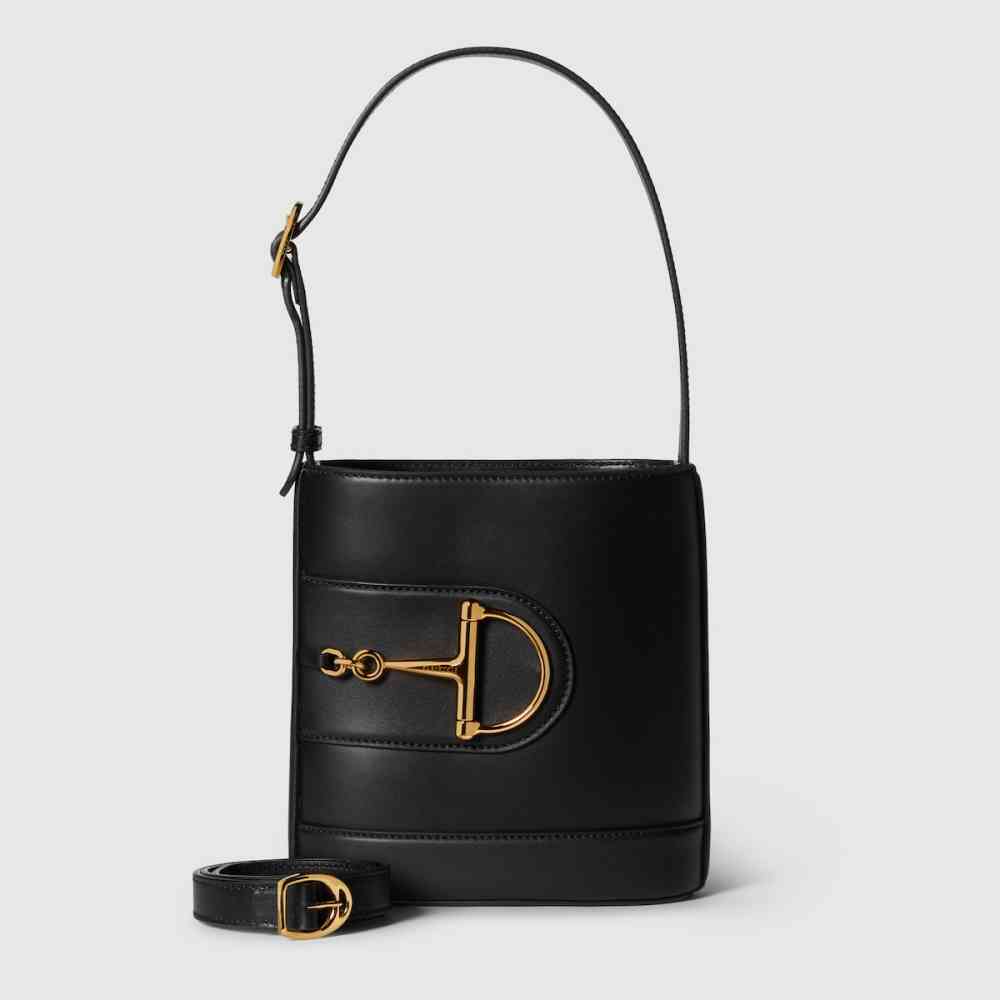 Gucci 73 Small Black Bucket Bag-thumb-0