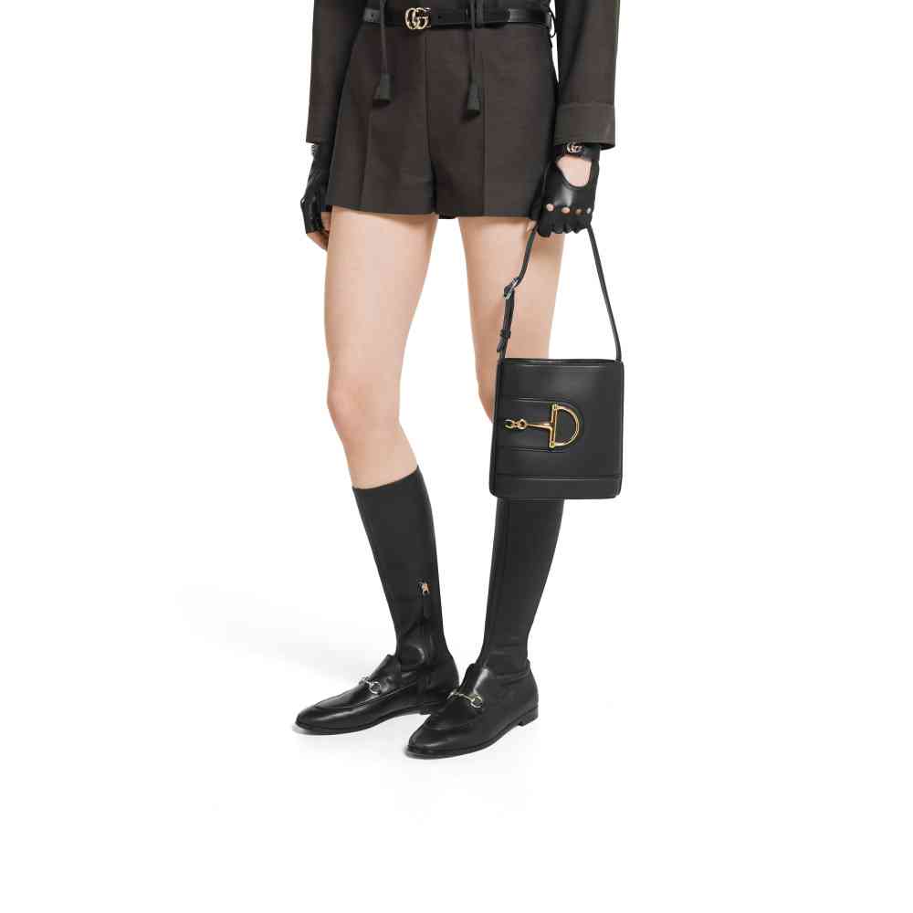 Gucci 73 Small Black Bucket Bag-thumb-8