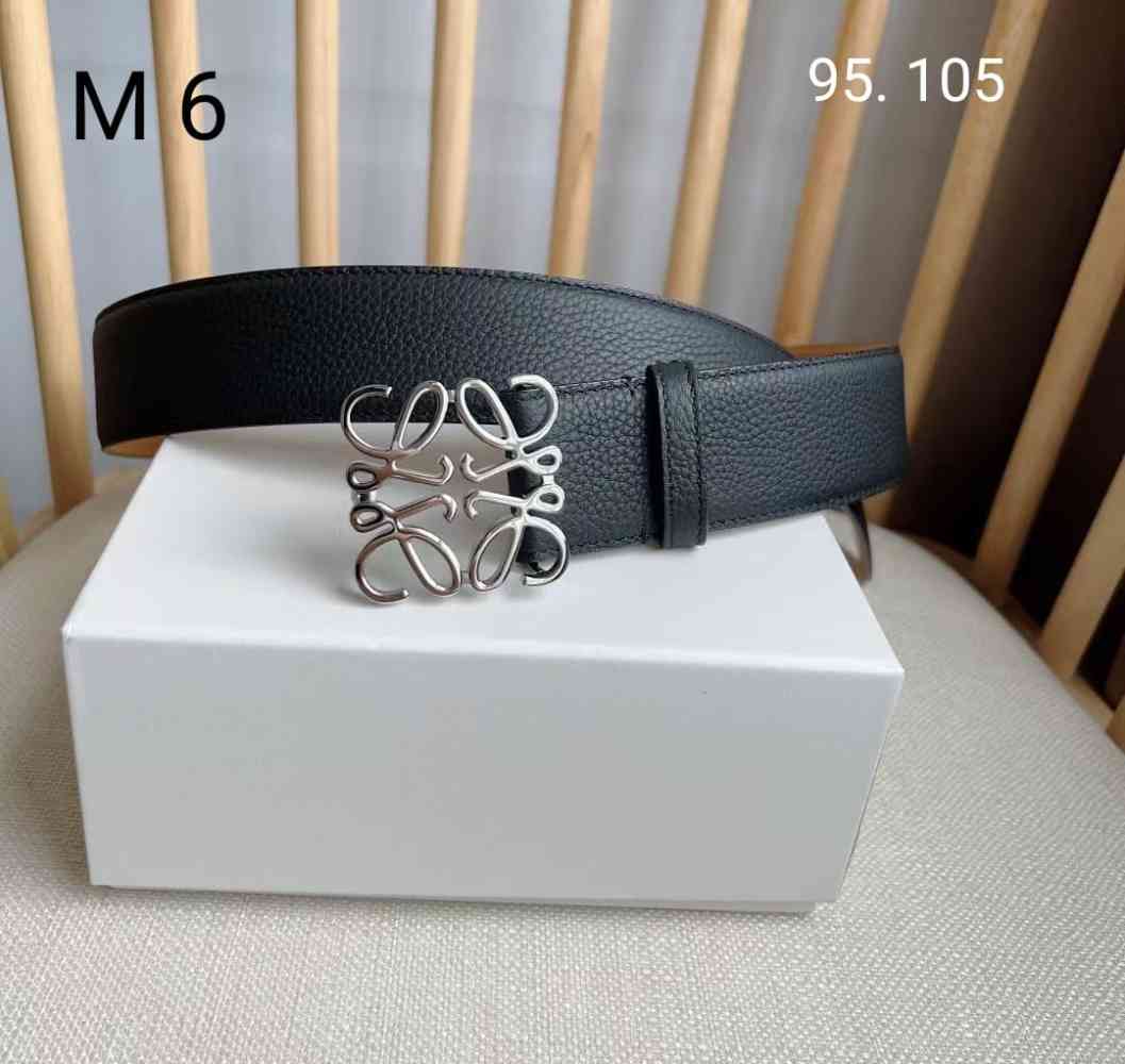 Silver Loewe Black Premium Quality Belt