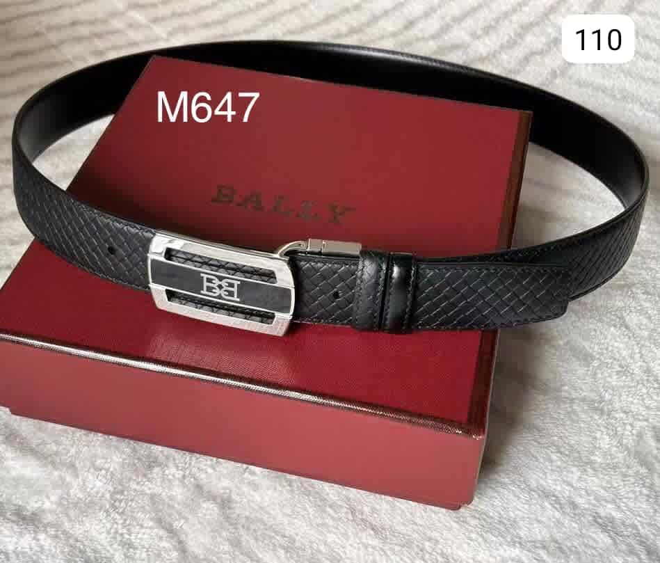 Bally Black Premium Quality Leather Belt-thumb-0