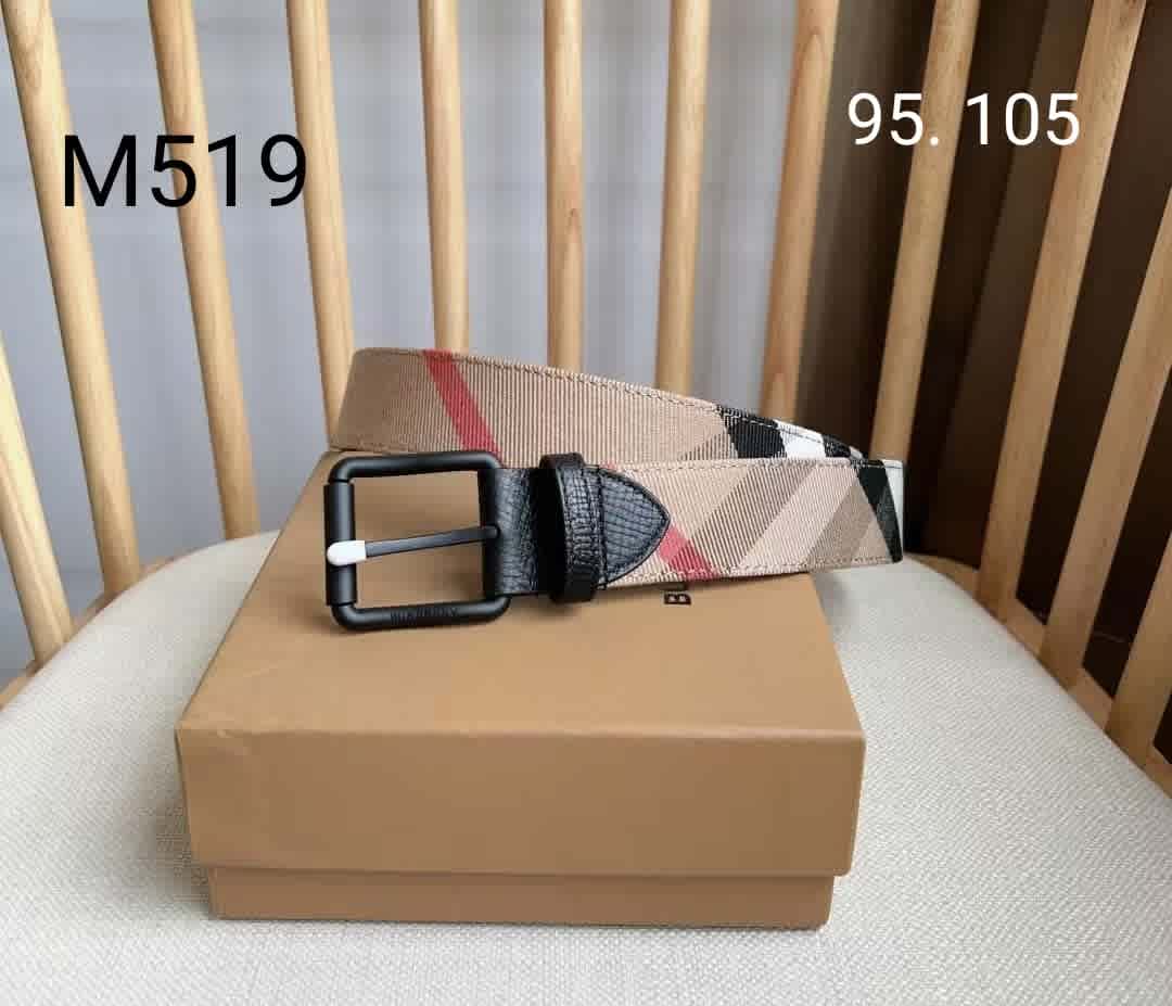 Black Burberry Golden Premium Quality Leather Belt